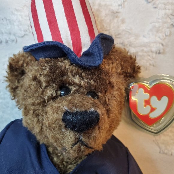 Ty Other - Patriotic Uncle Sam Ty Beanie Babies Bear Samuel I